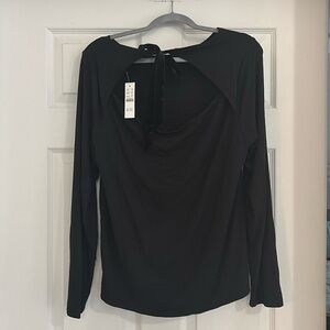 J. Crew Bow Back Long Sleeve Top